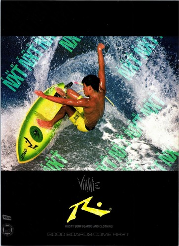 Vinnie rusty surfboards print - vinnie,