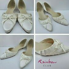 Rainbow Club 'Alice' Ivory Satin Kitten Heel Bridal Wedding Shoes + Original Box