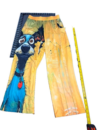 Funky cartoon blue dog - blue, graphic