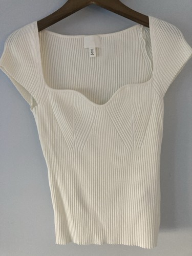 Bnwot cream ribbed - bnwot, &