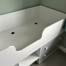 Habitat Shorty Cabin Bed Mid Sleeper Storage & Mattress space saver box room 