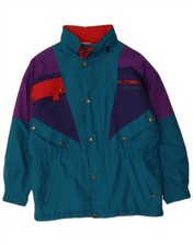 SERGIO TACCHINI Mens Ski Jacket Large Blue Colourblock Polyester MM03