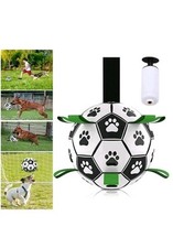 Dog Soccer Ball Grab Tabs Interactive Pet Dog Toy Football with Ball Pump - Blue