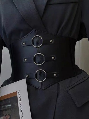 Circle buckle waist black - circle,