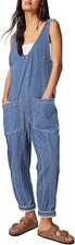Womens Denim Dungarees Size M