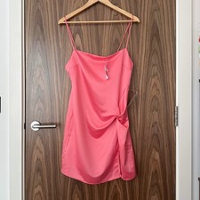 Topshop Pink Satin Ruched