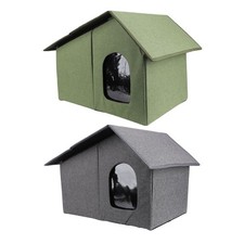 Outdoor Cat House Water Resistant Weather Proof Spacious Enclosed Foldable Cat