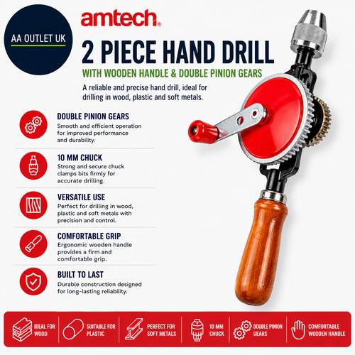 Amtech piece hand drill - amtech, 2