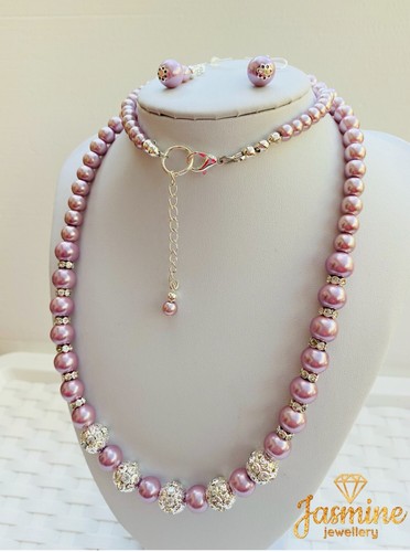 Lilac glass pearl - 30”,