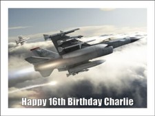 F-16 Jet Fighter Edible Cake