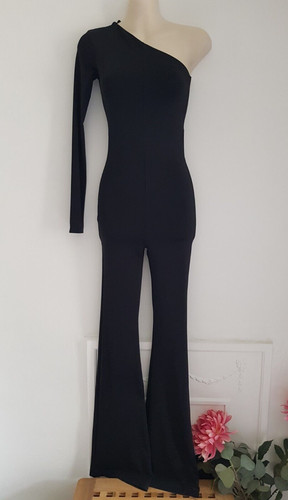 Zara black jumpsuit size - black, uk