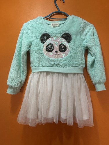 Girls panda dress - age, 6