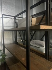 Wooden Beech Bookcase Shelf Large Display Unit with Bookshelf