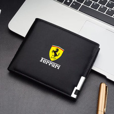 PREMIUM QUALITY Leather Car Men Wallet Purse Accessory for Ferrari 