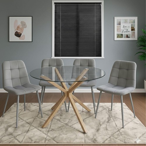 Round glass dining - round, table