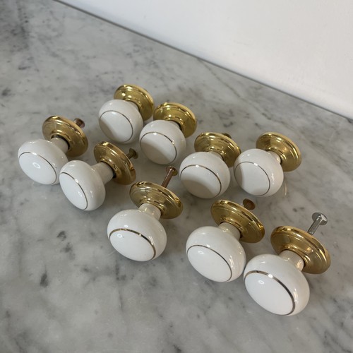 White ceramic gold - white,