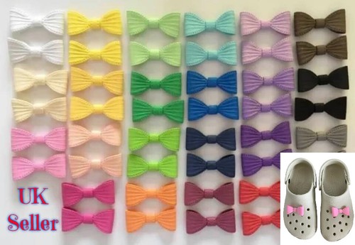 Pair bow shoe charms for - bow,