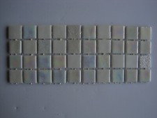 25 mm square x 5 mm thick Glass Mosaic Tiles - 40 pieces Sundance Blanco