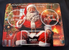 Christmas eve personalised treats for Santa place mat, Father Christmas, 