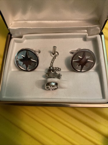 Vintage metal cuff links - cuff, and