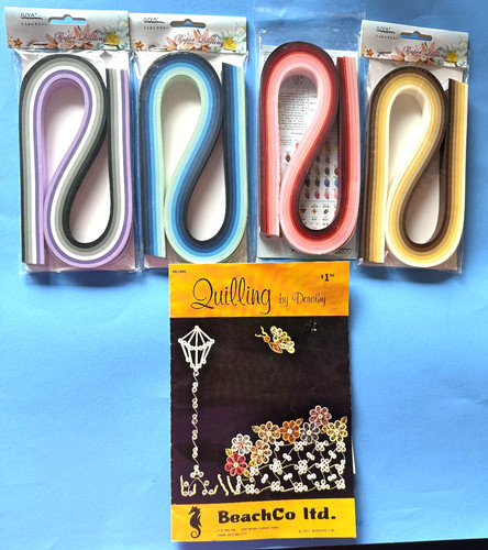 Vint used quilling booklet - quilling,