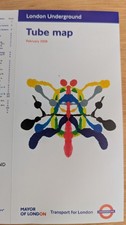 2008 Feb 'Abstract' Cornelia Parker London Underground Tube Map Mint Condition