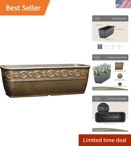 Durable bronze planter - bronze,