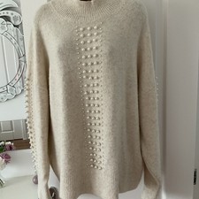 CREAM PEARL WOOL MIX HIGH NECK