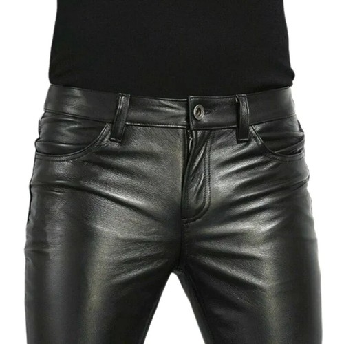 Men black leather - men,