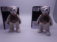 2 X ROYAL CROWN DERBY LTD ED DIAMOND JUBILEE "DUKE" TEDDY PAPERWEIGHTS