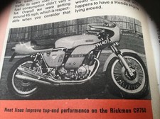 RICKMAN METISSE HONDA CR 750 PERIOD MOTORCYCLE ARTICLE.