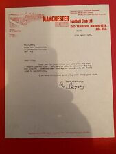 Manchester United headed letter Signed by Matt Busby,April 1979.