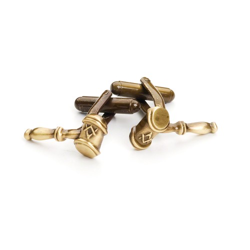 Bronze rustic masonic - bronze, gavel