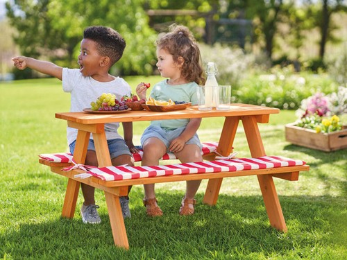 Children wooden picnic bench - children's,