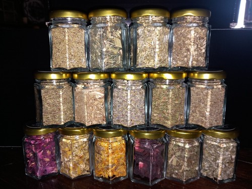 Witches herbs set x15 - witches, jars