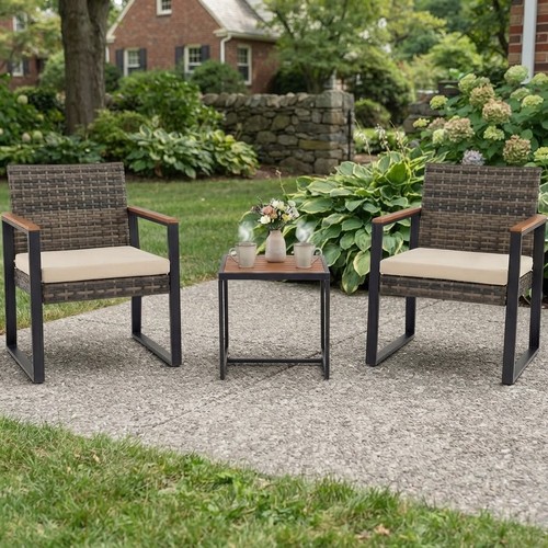 Elegant piece patio rattan - 3-piece,