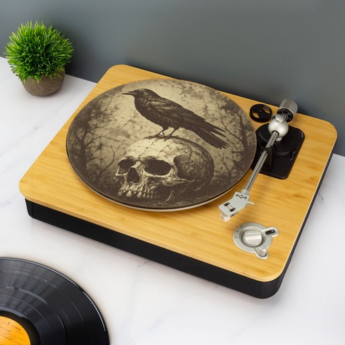 Skull crow slip mat - skull,