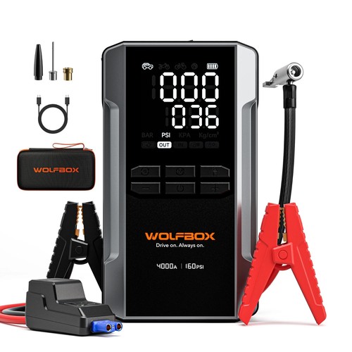 Wolfbox 4000a jump starter - 4000a, &