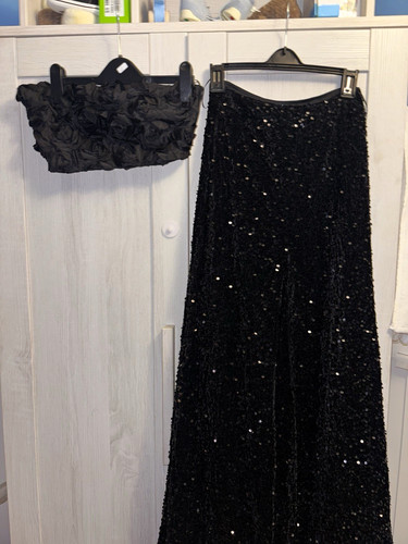 Faeriest black sequin piece - sequin, 2-piece