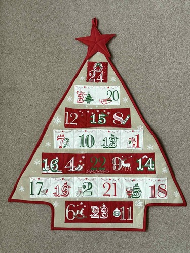 Fabric christmas tree advent - christmas,