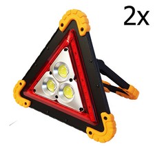 2 x CAR WARNING LED TRIANGLE