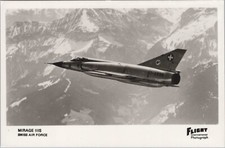 MIRAGE IIIS REAL PHOTO POSTCARD RPPC SWISS AIR FORCE SWITZERLAND