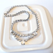 Vintage Rhinestone Bridal Necklace Elegant Diamante Wedding Jewelry