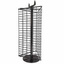 Rotary Mesh Counter Stand - 3 Sides With 27 x Hooks in Black (K153B)