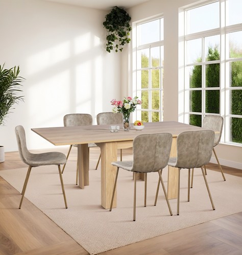 Dining table set oak flip - oak,