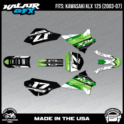 Graphics kit for kawasaki klx - kawasaki,