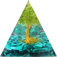 Vnstkww Orgone Pyramid Crystal Turquoise Chakra, Balancing Energy