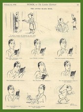 1631-Original Full Page Punch Cartoon-C1934-H.M Bateman-The little Black Book.