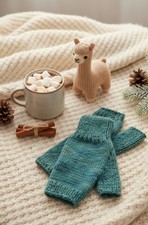 Handmade 100% Alpaca Wool Fingerless Men's Gloves Mittens