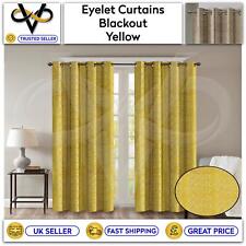 Luxury Embossed Blackout Curtains Eyelet Ring Top Various Colours Modern Design